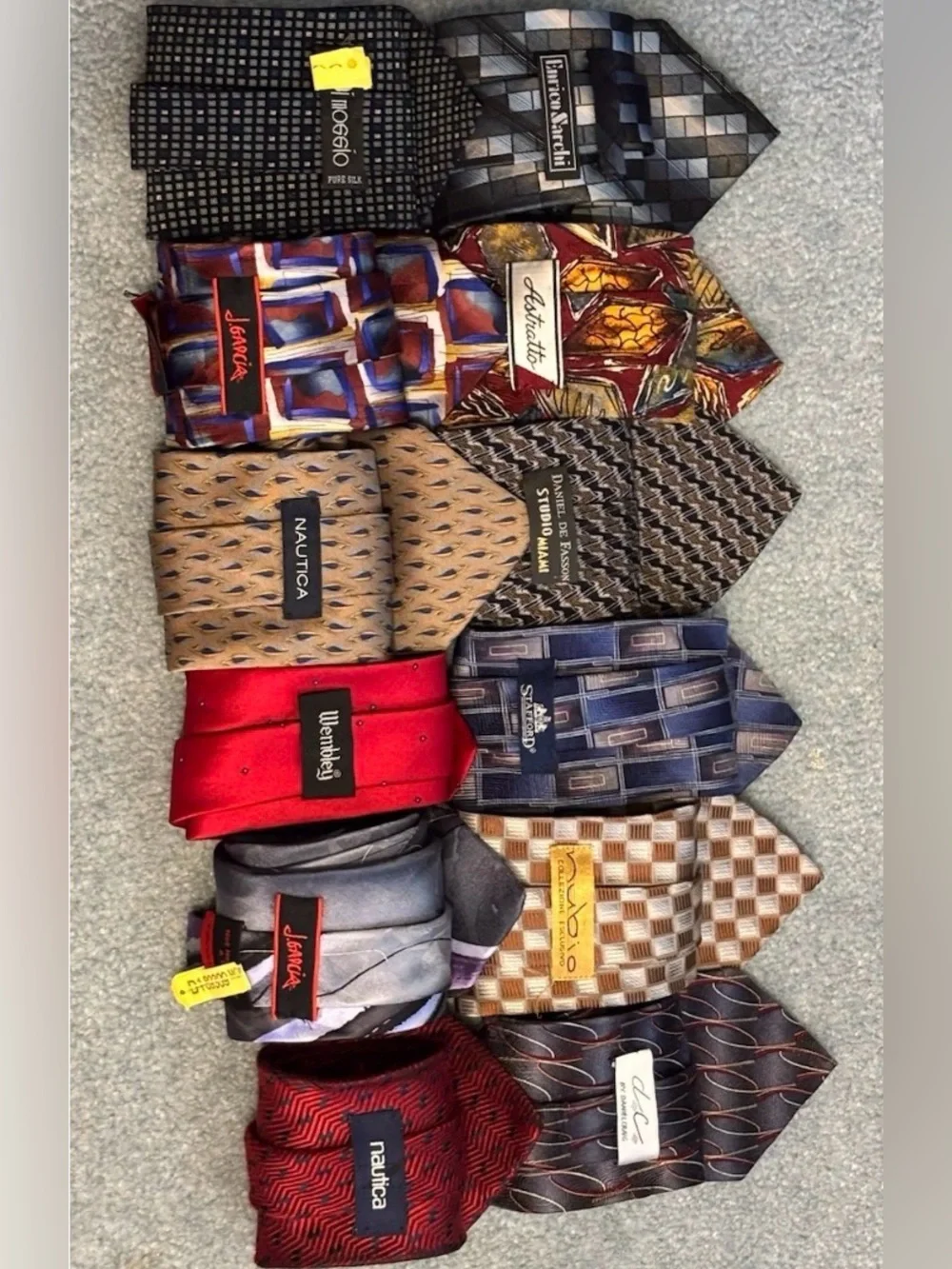 LOT OF 12 Vintage Neckties J Garcia, Nautica, Wembly, Etc